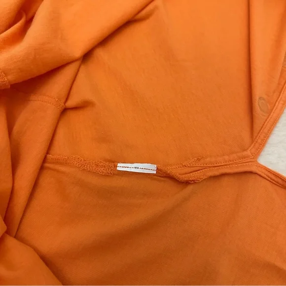 MICHAEL Michael Kors Women’s Orange Cotton Short Sleeves Maxi Dress Size L - Picture 11 of 13